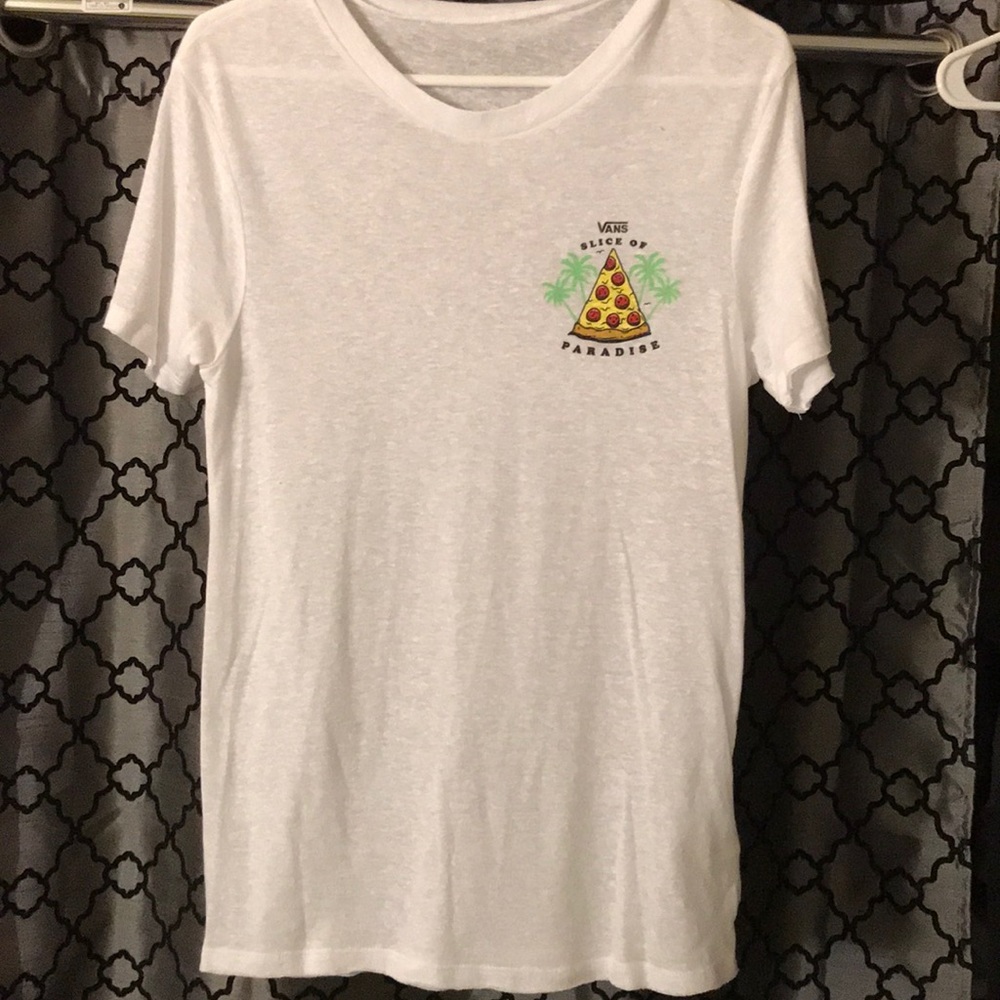 Vans pizza shirt.